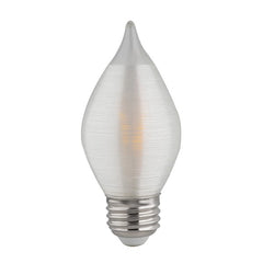 SATCO 4W C15 LED; Satin Spun; Clear; Medium base; 2700K; 300 Lumens; 120V