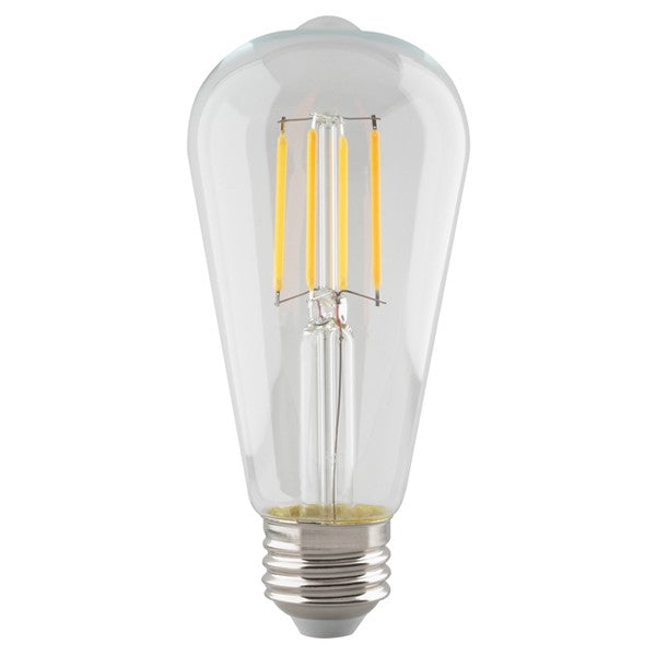 SATCO 5.5W ST19 LED; Clear; Medium base; 2700K; 500 Lumens; 120V