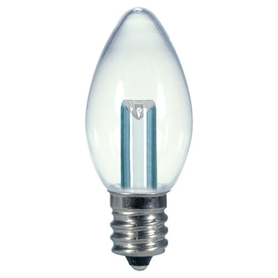 SATCO 0.5W LED; C7; Clear or white; 2700K; Candelabra base; 120V