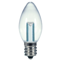 SATCO 0.5W LED; C7; Clear or white; 2700K; Candelabra base; 120V