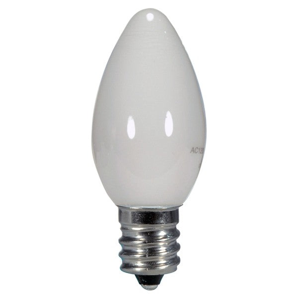 SATCO 0.5W LED; C7; Clear or white; 2700K; Candelabra base; 120V