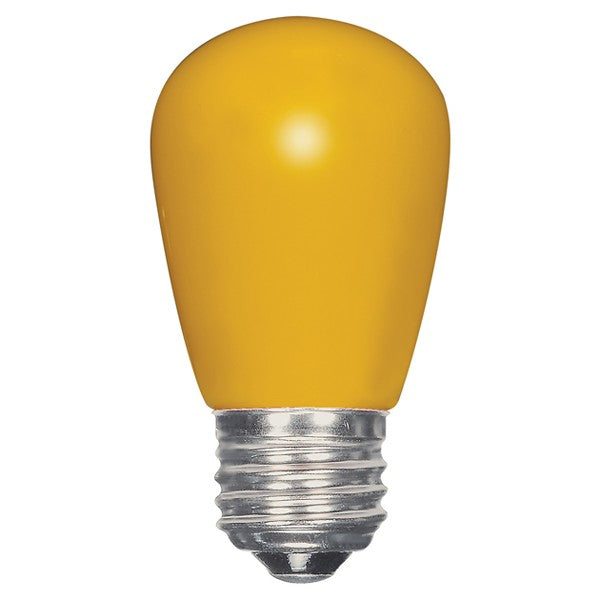 SATCO 1.4W LED; S14; Ceramic Blue, Green, Orange, Red or Yellow; Medium base; 120V