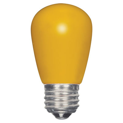 SATCO 1.4W LED; S14; Ceramic Blue, Green, Orange, Red or Yellow; Medium base; 120V