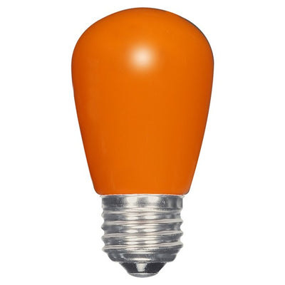 SATCO 1.4W LED; S14; Ceramic Blue, Green, Orange, Red or Yellow; Medium base; 120V