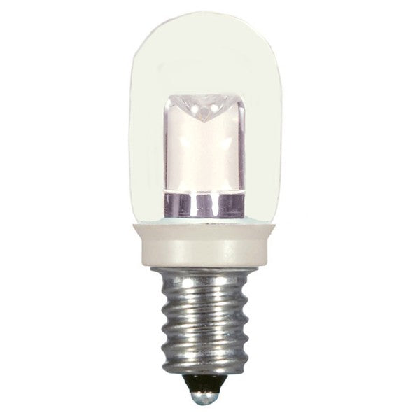 SATCO 0.8W LED; T6; Clear or Frost; 2700K; Candelabra base; 120V