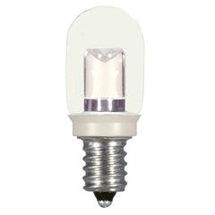 SATCO 0.8W LED; T6; Clear or Frost; 2700K; Candelabra base; 120V