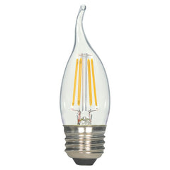 SATCO 4.5W CA11 LED; Clear; Medium base; 2700K; 450 Lumens; 120V