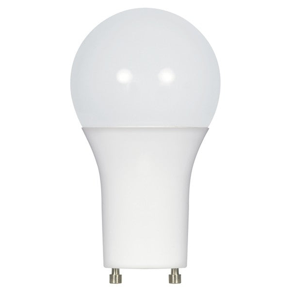 SATCO 10W; A19 LED; 2700K or 3000K; GU24 base; 220 deg. beam spread; 90CRI; 120V