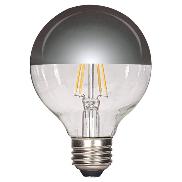 SATCO 4.5W G25 LED; Silver crown; Medium base; 2700K; 430 Lumens; 120V