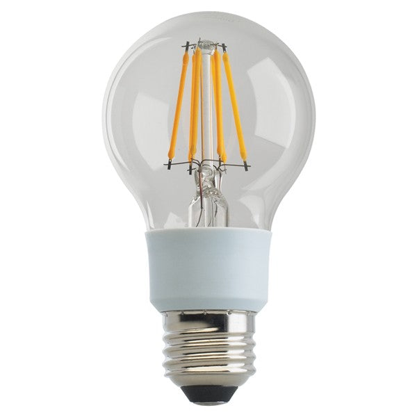 SATCO 9W A19 LED; Clear; Medium base; 2700K or 3000K; 1100 Lumens; 120V