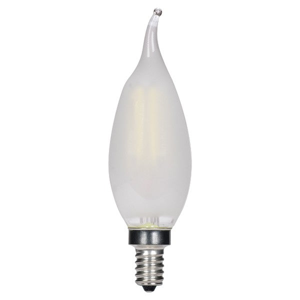 SATCO 3.5W CFC LED; Frosted; Candelabra base; 2700K; 350 Lumens; 120V