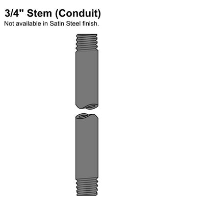 Quick Ship Hi-Lite 12" Deep Bowl Collection Stem Hung Pendant, H-QSN16112 Series (Black, White, Galvanized Finishes)