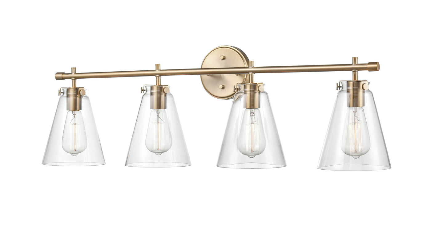 Millennium Lighting Four Light Vanity Aliza Series (Available in Modern Gold, Brushed Nickel, and Chrome Finishes)