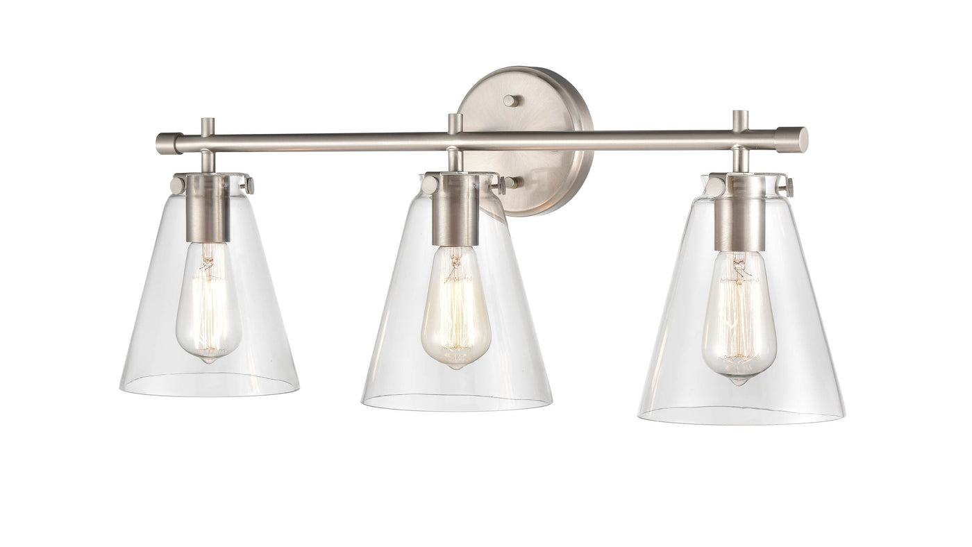 Millennium Lighting Three Light Vanity Aliza Series (Available in Modern Gold, Brushed Nickel, and Chrome Finishes)