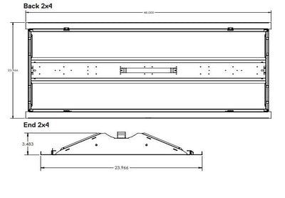 2x4 Foot LED Troffer Retrofit Kit, Center Basket, 28W, 3000K, 3500K, 4000K, 5000K