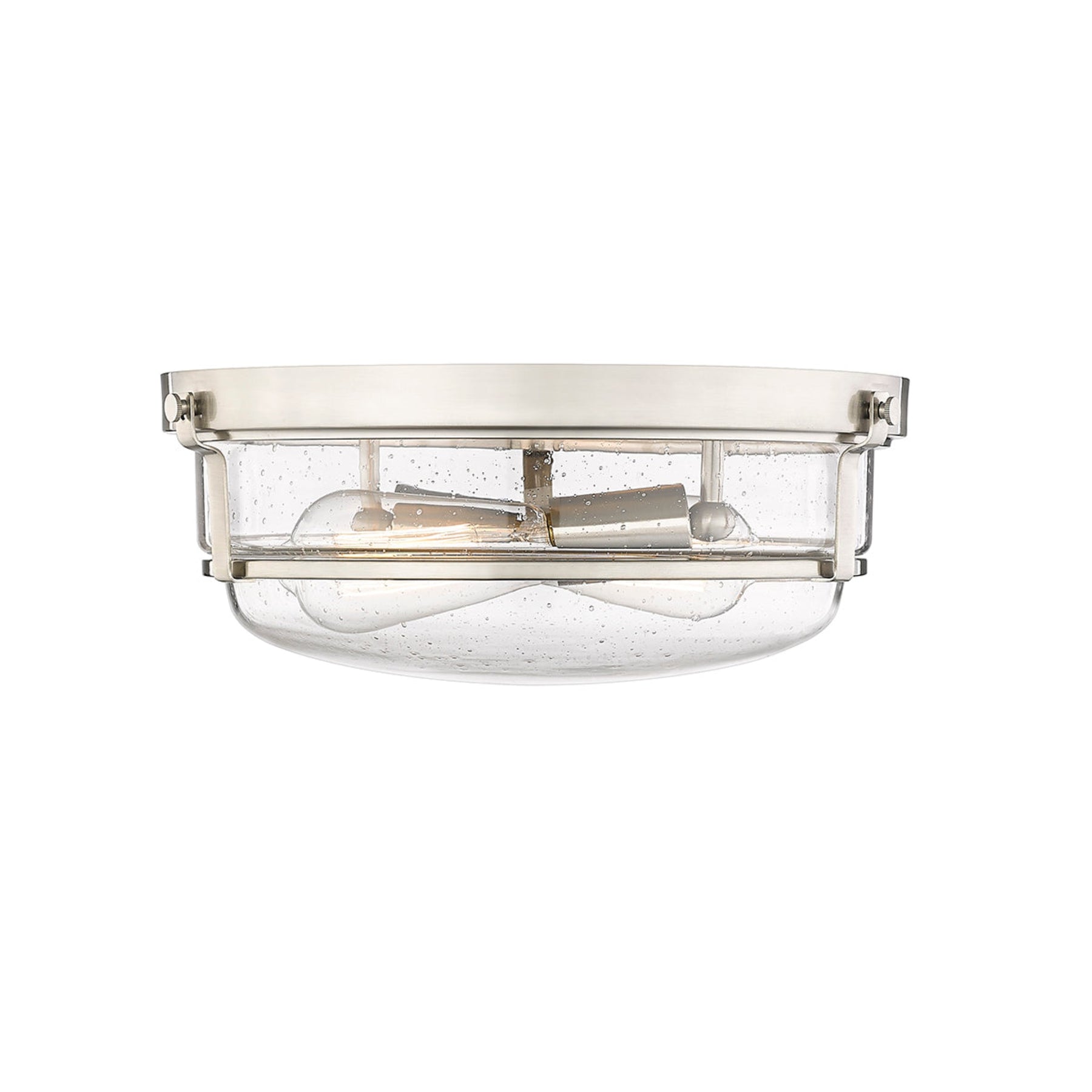 Millennium Lighting Two Light Flush Mount Ceiling Light, Mayson Collection, (Available in Brushed Nickel or Matte Black Finish)